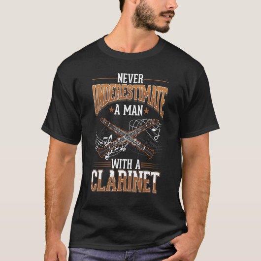 Clarinet Man Clarinetist T-shirt (Voorkant)