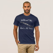 Clarinet Mannen Basic Amer. App. Donker T-shirt (Voorkant volledig)