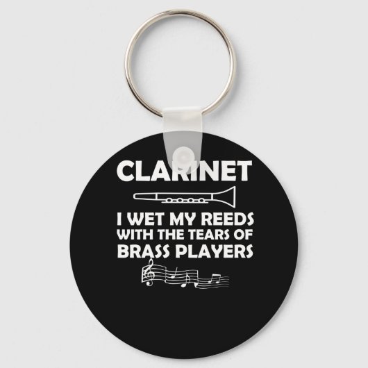 Clarinet Marching Band Natreeds met tranen Sleutelhanger (Voorkant)