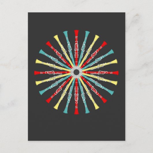 Clarinet Marching Band Orchestra Jazz Player Briefkaart (Voorkant)