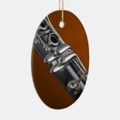 Clarinet met Gold Background Ornament (Rechts)