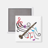 Clarinet met muziek magneet (Voorkant / Achterkant)