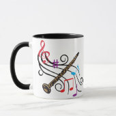 Clarinet met muziek mok (Links)