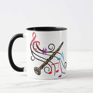 Clarinet met muziek mok