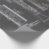 Clarinet met muziekaccessoires cadeaupapier (Hoek)