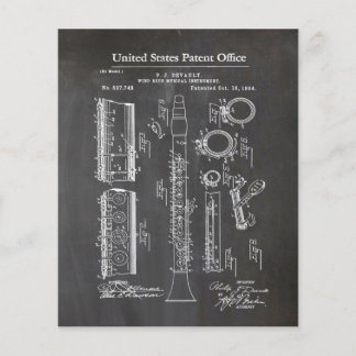 Clarinet met muziekaccessoires flyer