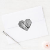 Clarinet met muziekaccessoires hart sticker (Envelop)