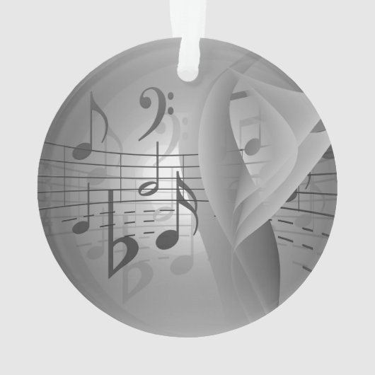 Clarinet met muziekaccessoires ornament (achterkant)