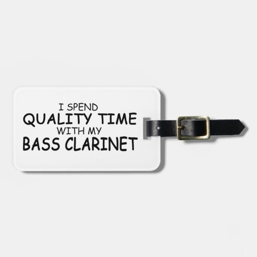 Clarinet met Quality Time Bass Bagagelabel (Voorkant horizontaal)