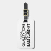 Clarinet met Quality Time Bass Bagagelabel (Voorkant verticaal)