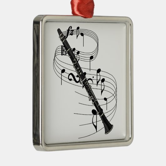 Clarinet Metalen Ornament (Rechts)