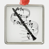 Clarinet Metalen Ornament (Voorkant)