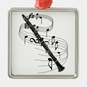 Clarinet Metalen Ornament