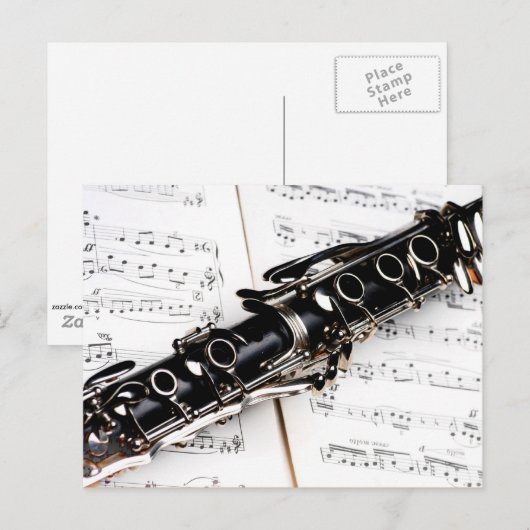 Clarinet Music Briefkaart (Voorkant / Achterkant)
