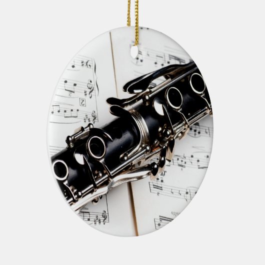 Clarinet Music Ceramic Ornament (Rechts)