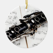 Clarinet Music Ceramic Ornament (Voorkant)