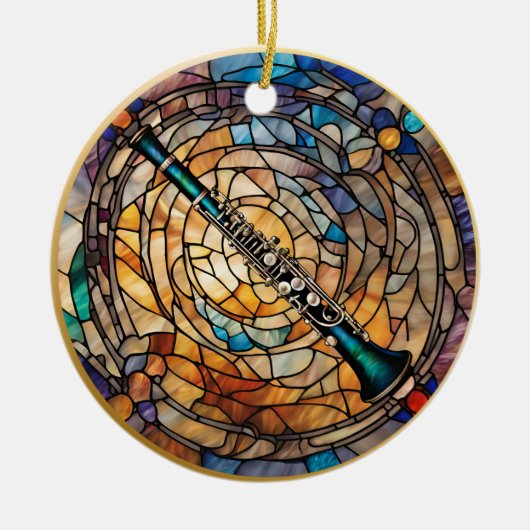 Clarinet Music Instrument Keramisch Ornament (Voorkant)