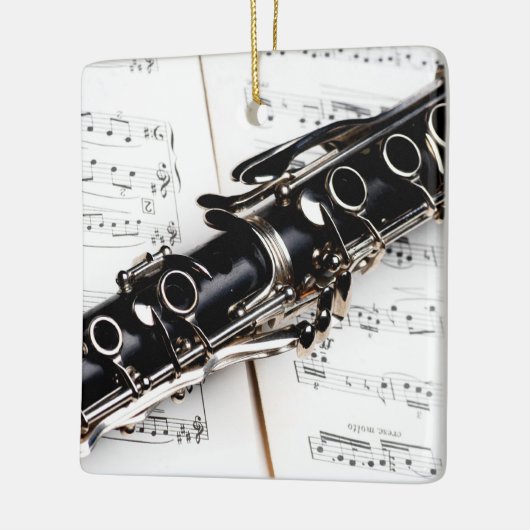 Clarinet Music Keramisch Ornament (Links)