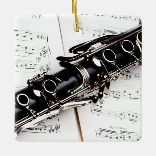 Clarinet Music Keramisch Ornament (Voorkant)