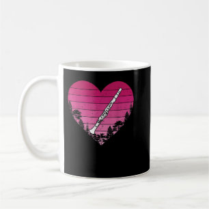 Clarinet Music Lover Retro Vintage Heart Clarinet Koffiemok