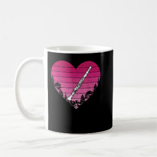 Clarinet Music Lover Retro Vintage Heart Clarinet Koffiemok