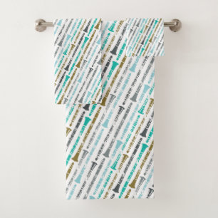 Clarinet Music Marching Band Musician Gift Bad Handdoek