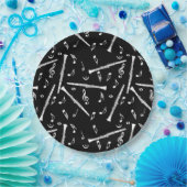 Clarinet Music Note Pattern Papieren Bordje (Feest)