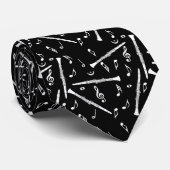 Clarinet Music Note Pattern Stropdas (Opgerold)