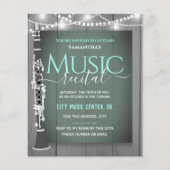 Clarinet Music Overweging Formele uitnodiging (Voorkant)