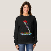 Clarinet Music Santa Hat Lighinet Trui (Voorkant volledig)