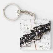 Clarinet Music Sleutelhanger (Voorkant)