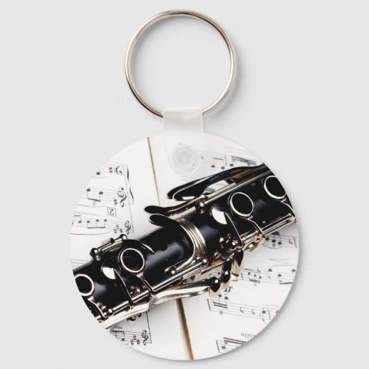Clarinet Music Sleutelhanger (Voorkant)