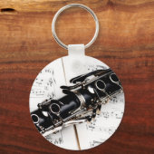 Clarinet Music Sleutelhanger (Achterkant)