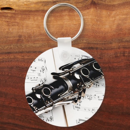 Clarinet Music Sleutelhanger (Achterkant)