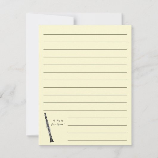 Clarinet Music Teacher Band Musician Bedankkaart (Achterkant)