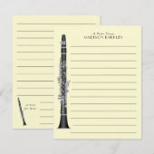 Clarinet Music Teacher Band Musician Bedankkaart (Voorkant / Achterkant)