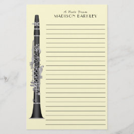 Clarinet Music Teacher Band Musician Briefpapier