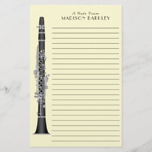 Clarinet Music Teacher Band Musician Briefpapier