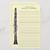 Clarinet Music Teacher Band Musician Briefpapier (Voorkant / Achterkant)