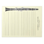 Clarinet Music Teacher Band Musician Notitieblok (Voorkant)