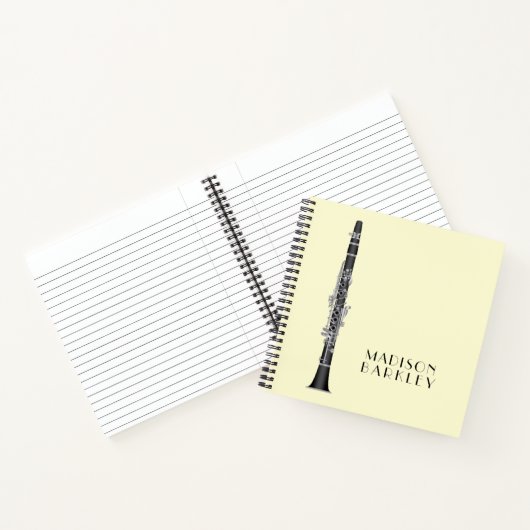 Clarinet Music Teacher Band Musician Notitieboek (Binnen)