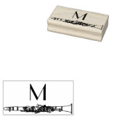 Clarinet Music Teacher Band Musician Rubberstempel (Gestempeld)
