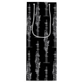 Clarinet Music Teacher Band Musician Wijn Cadeautas (Voorkant)