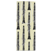 Clarinet Music Teacher Band Musician Wijn Cadeautas (Voorkant)