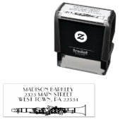 Clarinet Music Teacher Band Musician Zelfinktende Stempel (In situ)