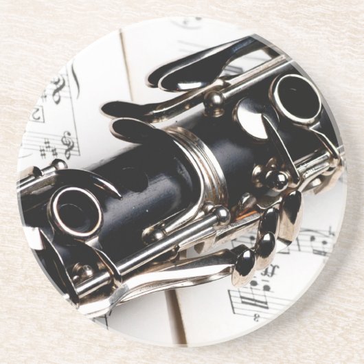 Clarinet Music Zandsteen Onderzetter (Voorkant)