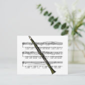 Clarinet musical 09 B Briefkaart (Staand voorkant)