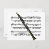 Clarinet musical 09 B Briefkaart (Voorkant / Achterkant)