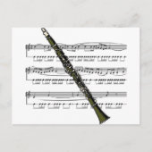 Clarinet musical 09 B Briefkaart (Voorkant)