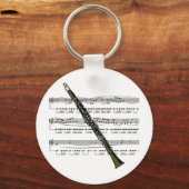 Clarinet musical 09 B Sleutelhanger (Voorkant)